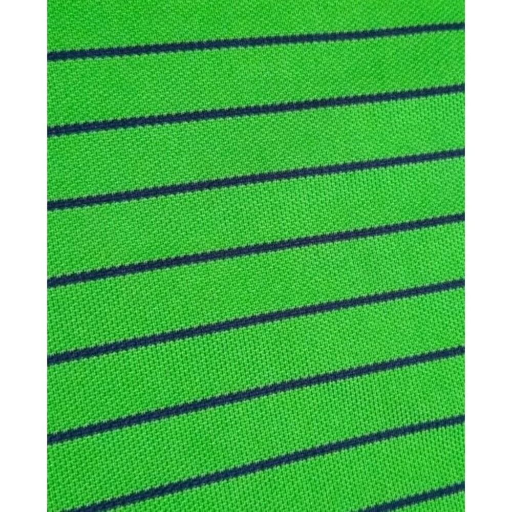 The North Face Mens Medium Green Striped Quarter Zip Short Sleeve Polo Shirt EUC - Picture 6 of 16